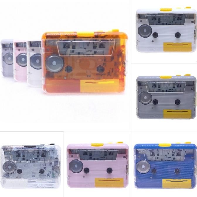 Walkman Stereo Cassette Portable Tape Player Kaset Pita - Transparan