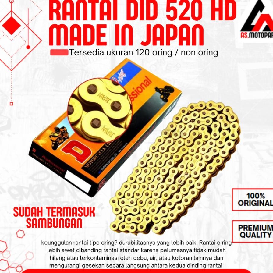 Rante Gold 520H Hbt Rantai Motor Gold 520 Hd Rantai Motor Univeral Rante Gear Et Motor Rantai Gold