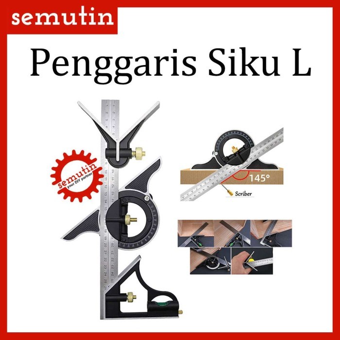 

Siku Penggaris L 300mm 180 Derajat AI09 SM / Square Angle