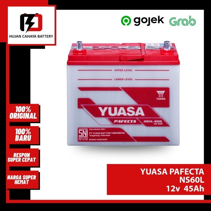Aki Mobil YUASA PAFECTA NS60L / NS-60-L / NS 60 L - Aki COROLLA ALTIS