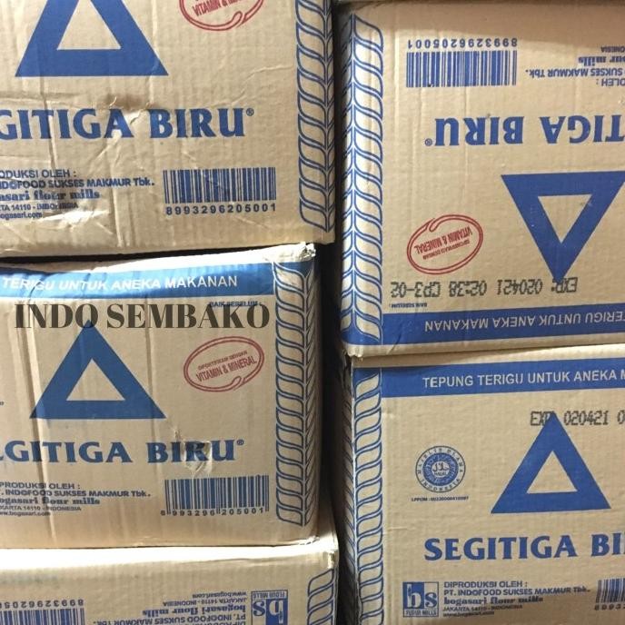 

BARANG TERLARIS Tepung Terigu 1kg Segitiga Biru 12 BUNGKUS / Tepung Segitiga Biru Dus