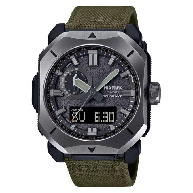 Grosir Jam Tangan Pria Casio Pro Trek Prw-6900Yb-3Dr Climber Line Solar Digital Analog Dial Green Cl