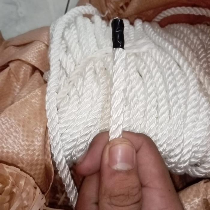 Tali Tambang Putih Tali Tambang Nylon Tali nilon Tali Nylon 6mm PerRol