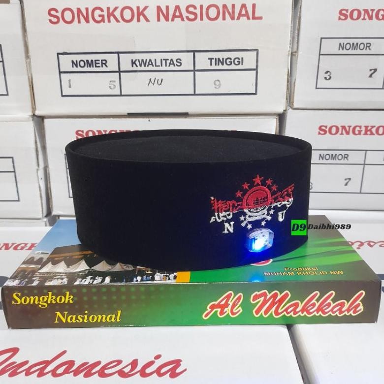dfg-88 Peci LED / Peci Hitam LED / Peci Songkok NU LED / Peci NU Bordir Hemat