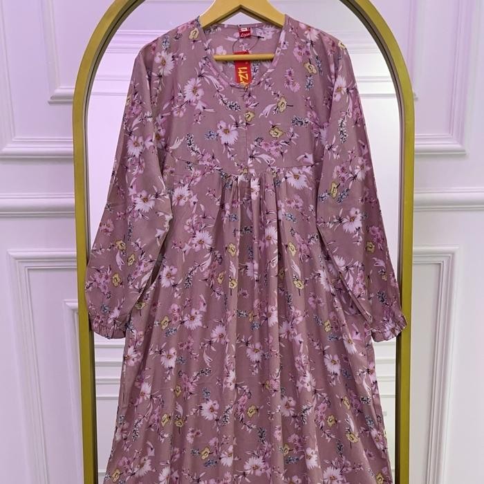 Promo Gamis Lizam Kekinian Viral Salur Triset Lizam Bahan Rayon Premium