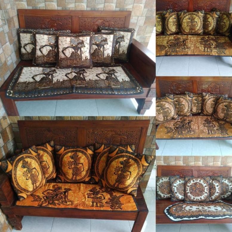 AURORAE SARUNG BANTAL SOFA KURSI SET 40X40 BAHAN KATUN SUPER MOTIF WAYANG