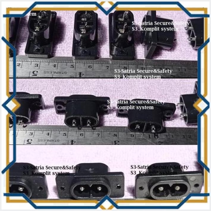 [SSC] SOKET KONEKTOR KABEL POWER2 LUBANG / CONNECTOR SOCKET AC 2 PIN ANGKA 8