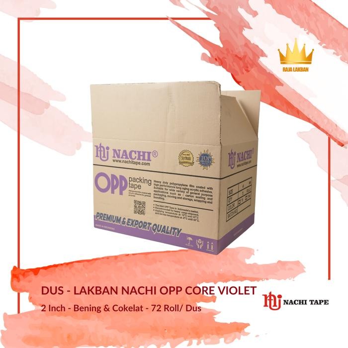 

PLAKBAN LAKBAN NACHI OPP CORE UNGU VIOLET PREMIUM 2 INCH 48MM 100 YARD BENING & COKLAT - DUS