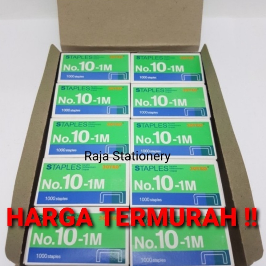 

TERMURAH!! STAPLES JOYKO NO.10 KECIL ISI STAPLER REFILL HEKTER NO.10-1M 1 DUS ISI 20 RAJA BIG BOX