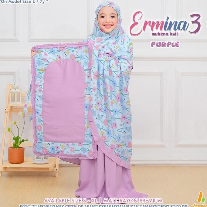 Murah Mukena Anak Rayon Premium Tas Sajadah Mukenah Ermina Balita Sd Tk