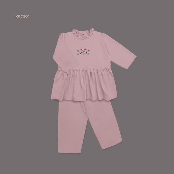 Sale Keola - (Size 6 - 10Tahun) Keola Setelan Anak Perempuan Chanderi Tunik Set Dress Gamis / Baju T