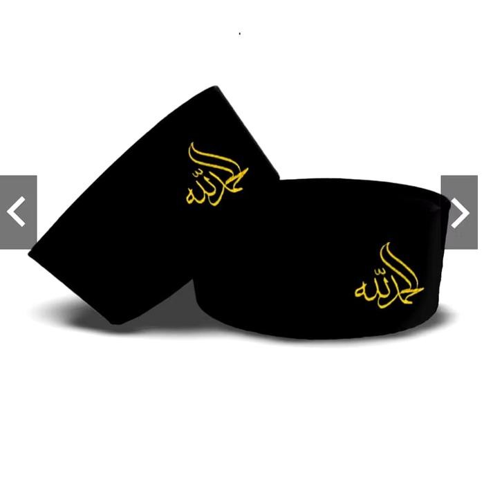 Peci songkok logo bordir NAMA/ songkok bordir Alhamdulillah / peci logo bordir/ peci bordir kopiah