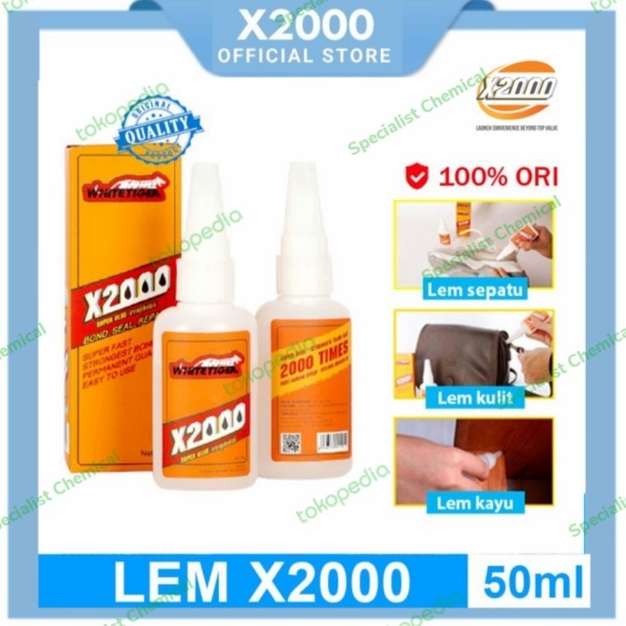 

LEM SUPER X2000 - LEM SERBAGUNA - LEM SERBA BISA 50ML ORIGINAL