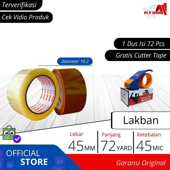 

FLY HOME LAKBAN BENING DAN COKLAT 1 DUS 72YARD 45 X 72 YARD 65METER