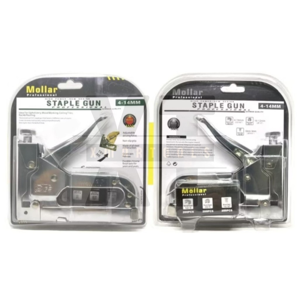 

New Staples Gun Tucker 3 in 1 MOLLAR / Steples Staples Tembak Hekter Tacker Jok Kulit Kardus 3 Way