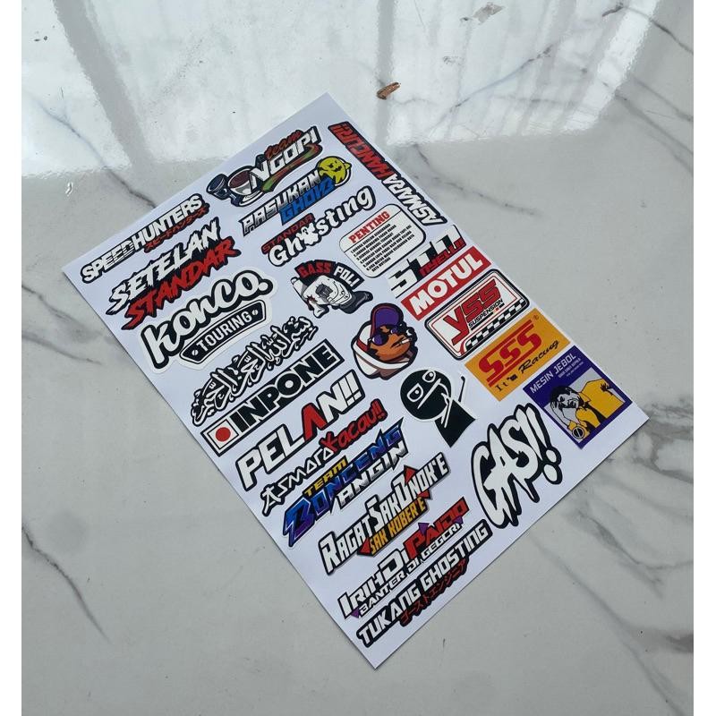 

Langsung Kirim Stiker Vinyl Glosy All Pack Logo Kata Kata Keren V003 / Stiker Vinyl Motor / Motor Stiker / Stiker Motor Murah