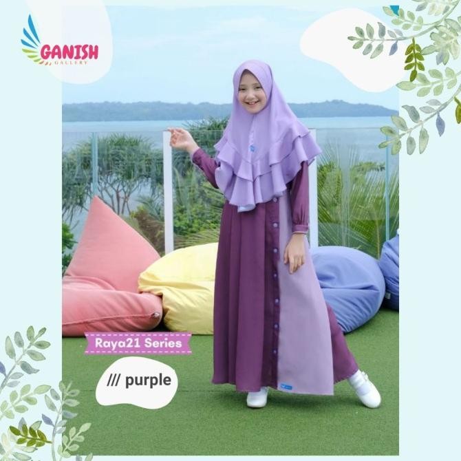 Terbaru Gamis Anak Baju Muslim Anak Perempuan Katun Syari Set Hijab 2-14 Tahun Original