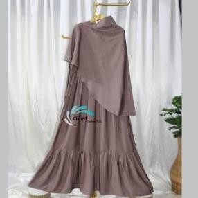 New Gamis Anak Remaja Tanggung Usia 14-18Tahun Bahan Katun Polo Linen Sudah Hijab Pakaian Muslim Ana