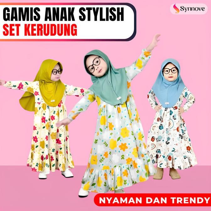 Terlaris Gamis Anak Perempuan Katun Rayon Premium Baju Muslim Anak Perempuan Dress Batik Anak Peremp