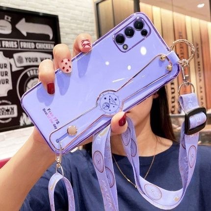 TERPERCAYA CASE OPPO A95 A74 4G TALI SLEMPANG STRAP HAND SILIKON CASING HP