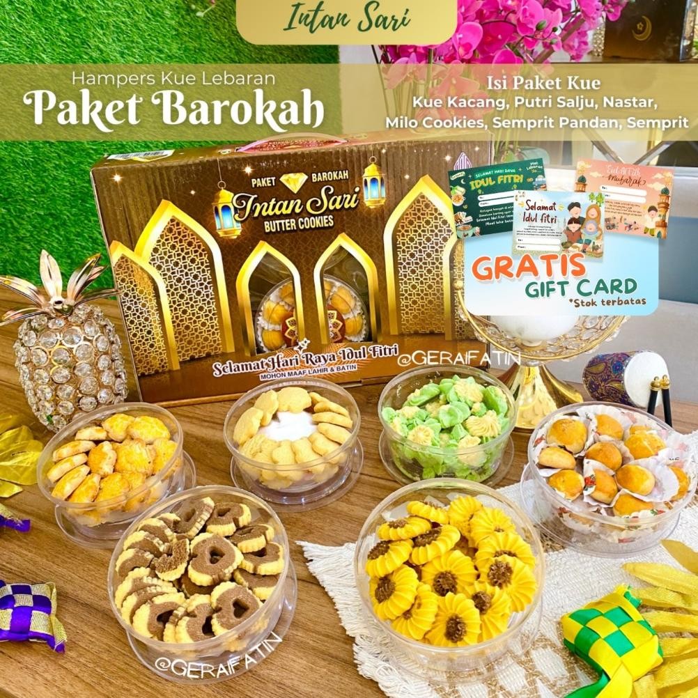 

Promo Meriah PAKET KUE KERING INTAN SARI PAKET BAROKAH ISI 6 TOPLES KUE LEBARAN Dibuat Tahun 2025 Premium
