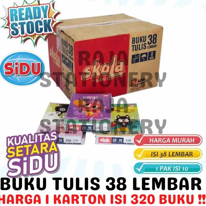 

BUKU TULIS 38 LEMBAR GARIS SKOLA BY SiDU NOTEBOOK SINAR DUNIA BUKU TULIS A5 ANAK SEKOLAH KARTON BOX [320PCS]