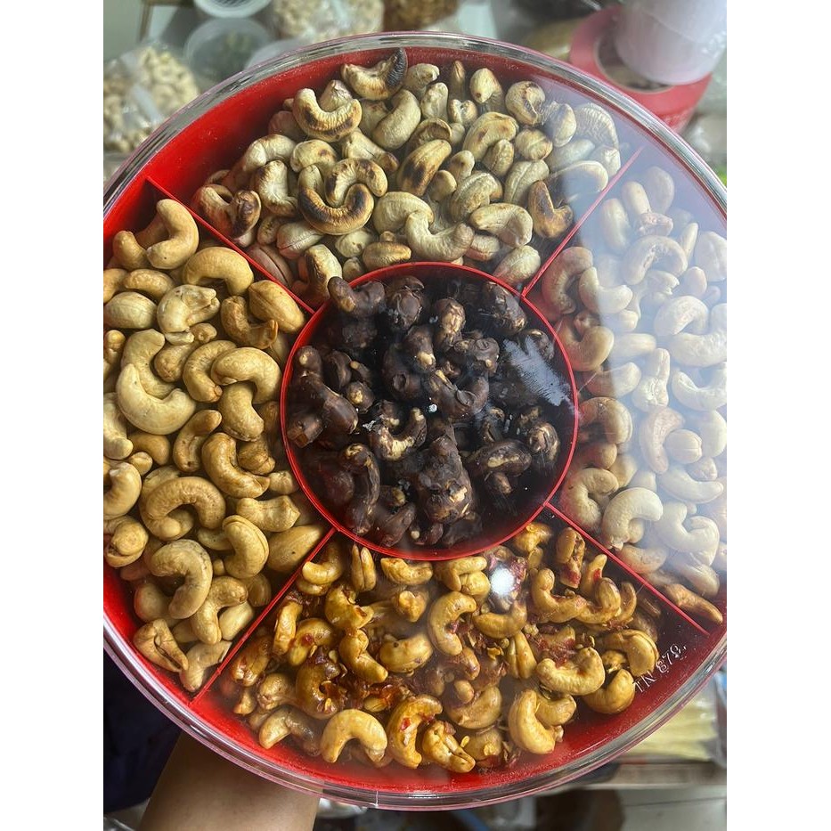 

terbaru !!! kacang mete mix toples bulat 1 kg ready