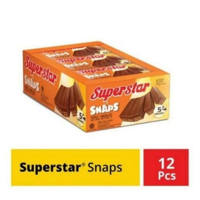 

Sale Now Super Star Snaps Wafer Coklat Isi 12 X 2 Original