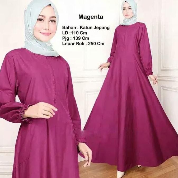 Best Seller Gamis Katun Jepang Polos Ori Irna Original