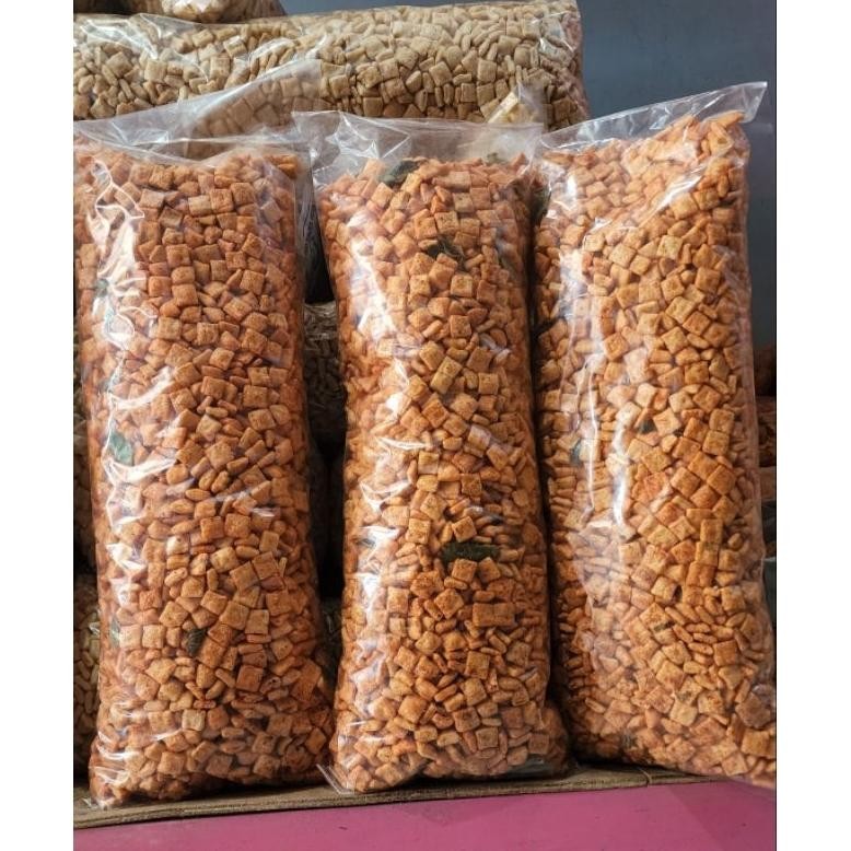 

ter-46 1ball kerupuk rambak tahu kotak pedas daun jeruk 1kg Hemat