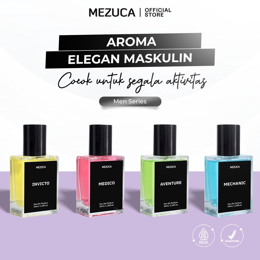 Terbaru Dapat 4 Botol Parfum MEN SERIES Mezuca Eau de Parfume Original BPOM Rose Murah