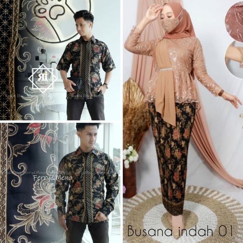 Kebaya Slendang Couple Batik / Batik Couple / Kebaya Modern/ Kebaya Couple