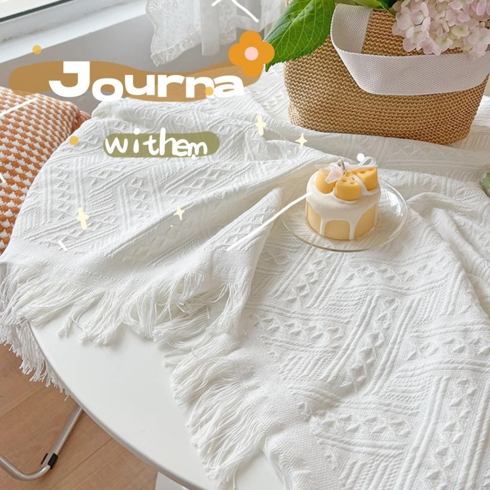 DFB Taplak meja Nordic benang katun taplak meja kelas atas Taplak meja kopi rumbai taplak meja tahan