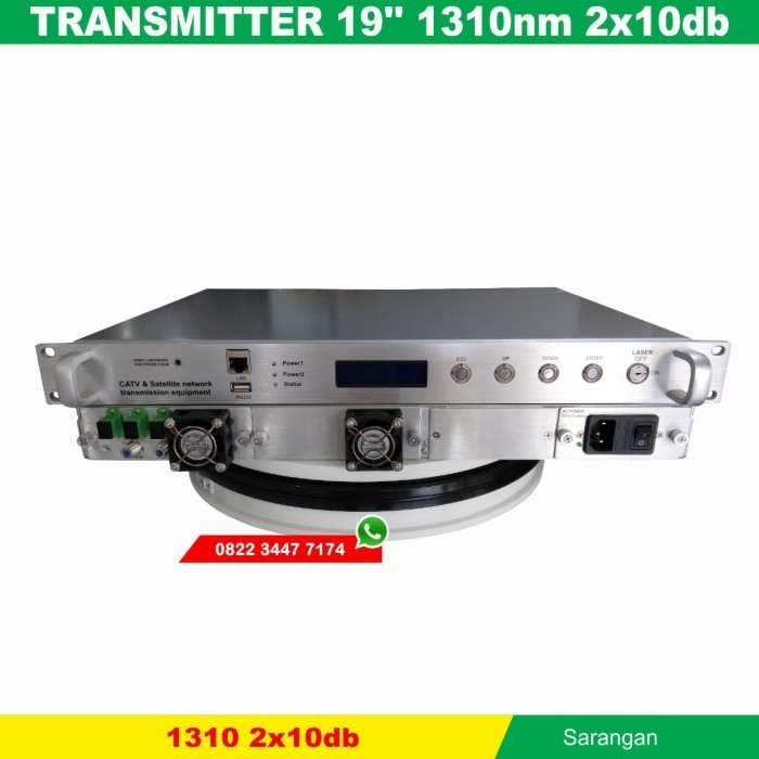 TERBARU catv Transmiter 19" 1310nm RF to Optical TV Kabel Best