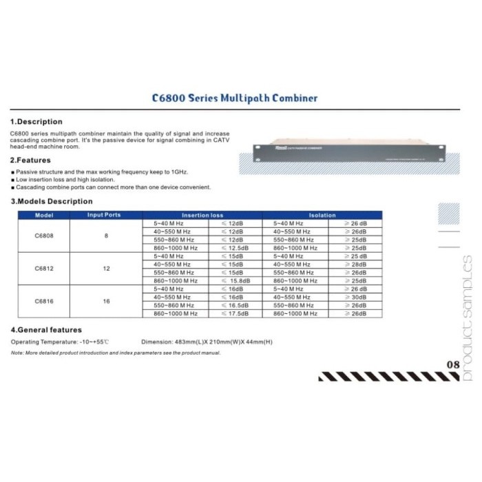 Combiner 16 Channel Prevail, C6816 16-input Passive Combiner Prevail