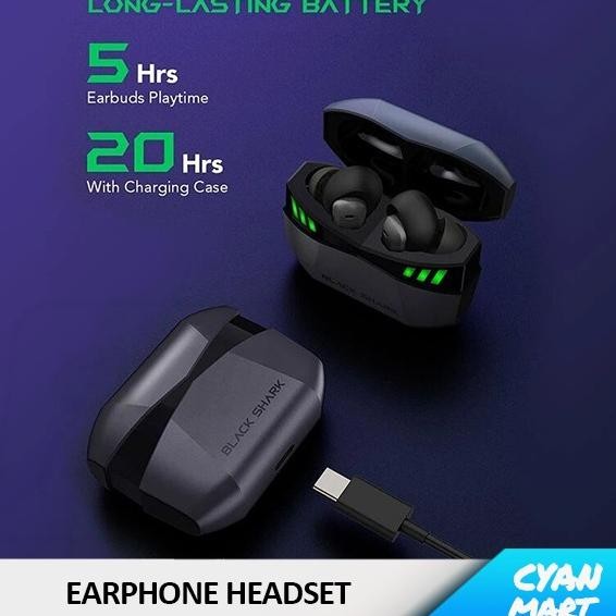 Black Shark Gaming Headset Earphone TWS Wireless Bluetooth Original Terlaris