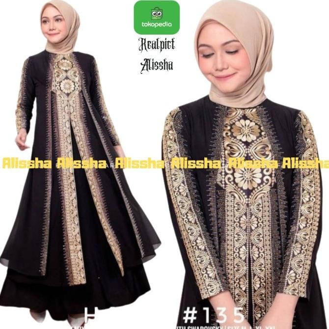 BEST SELLER GAMIS ABAYA HITAM TURKEY JERSIE MIX CERUTI PREMIUM MOTE TERBARU 2020 KEKINIAN