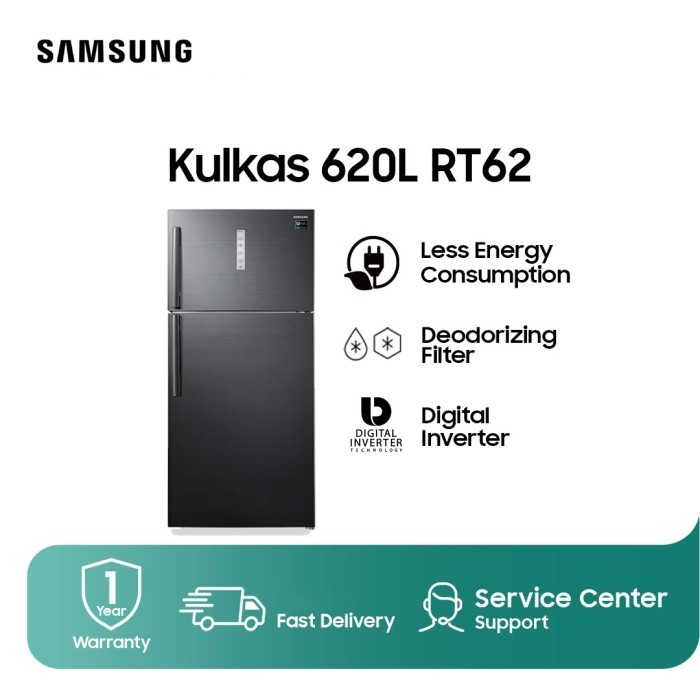 Samsung RT62 RT62K7011BS/SE Kulkas 2 Pintu 620L