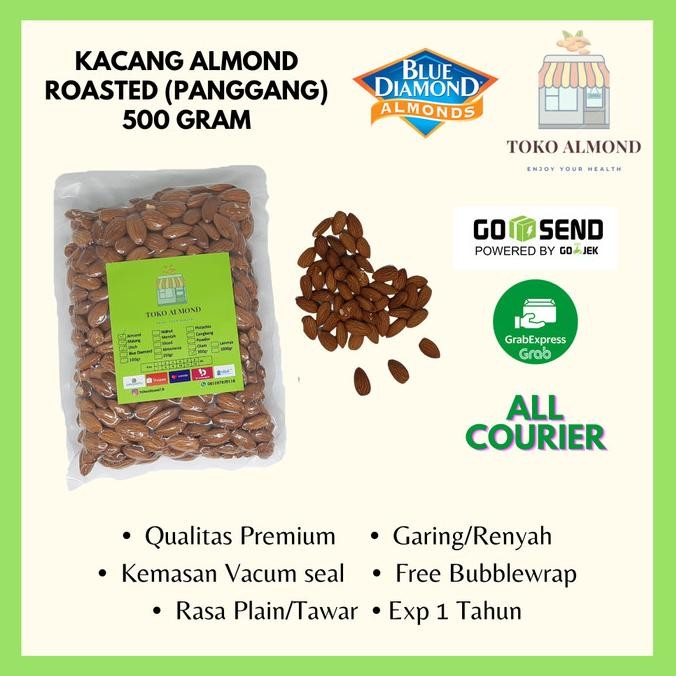 

Kacang Almond Panggang (Roasted) Blue Diamond 500Gr