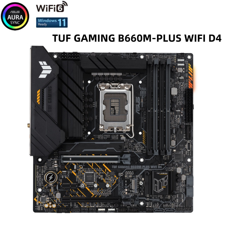 VIOL ASUS TUF GAMING B660M-PLUS WIFI D4 B660M Mainboard LGA 1700 DDR4 Motherboard  B660 Used Support