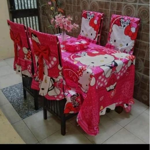 COVER 4 KURSI SET  / COVER TAPLAK MEJA MAKAN / SARUNG KURSI SET