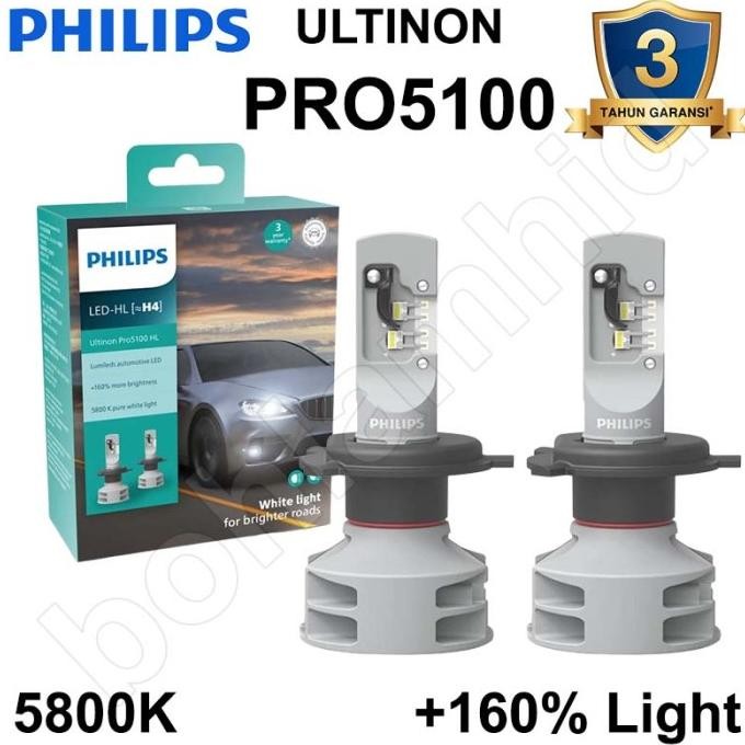 Lampu LED Philips ULTINON H4 Hi/Lo PRO5000 PRO 5000 Headlamp