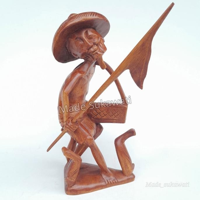 cusss order] Patung kayu kakek gembala bebek kerajinan tangan handmade bali