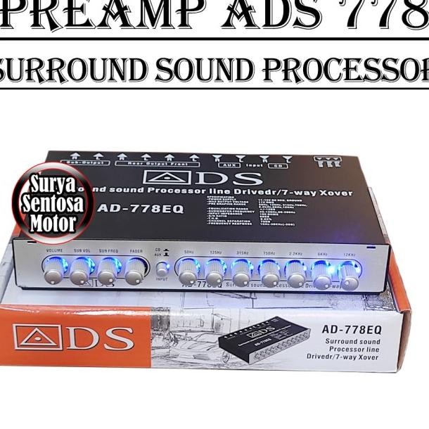 Preamp Parametrik Equalizer Surround Sound Audio Mobil 7 Way Xover Terlaris