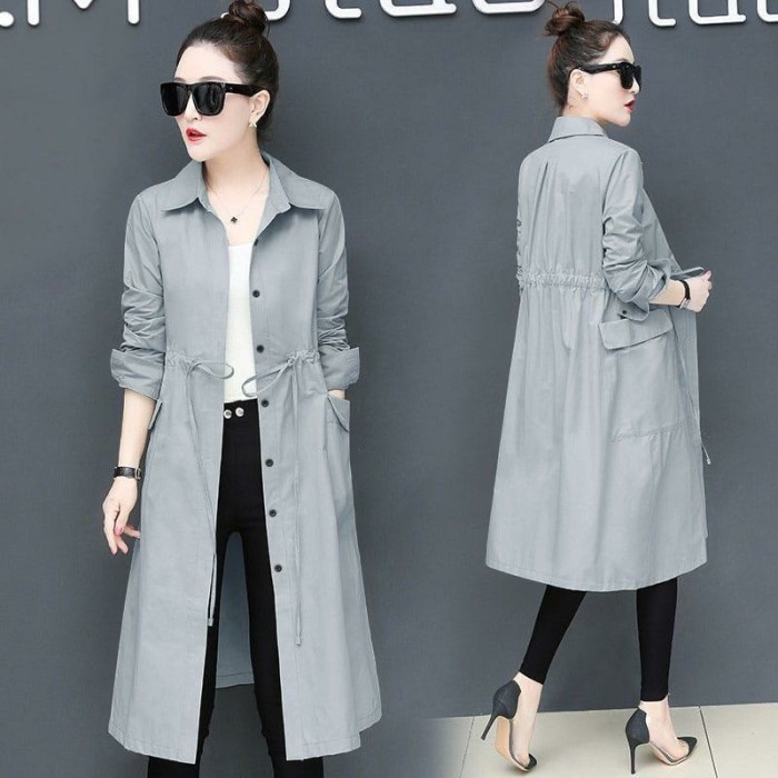 Blazer Wanita Casual Long Coat Korea Style Yolla
