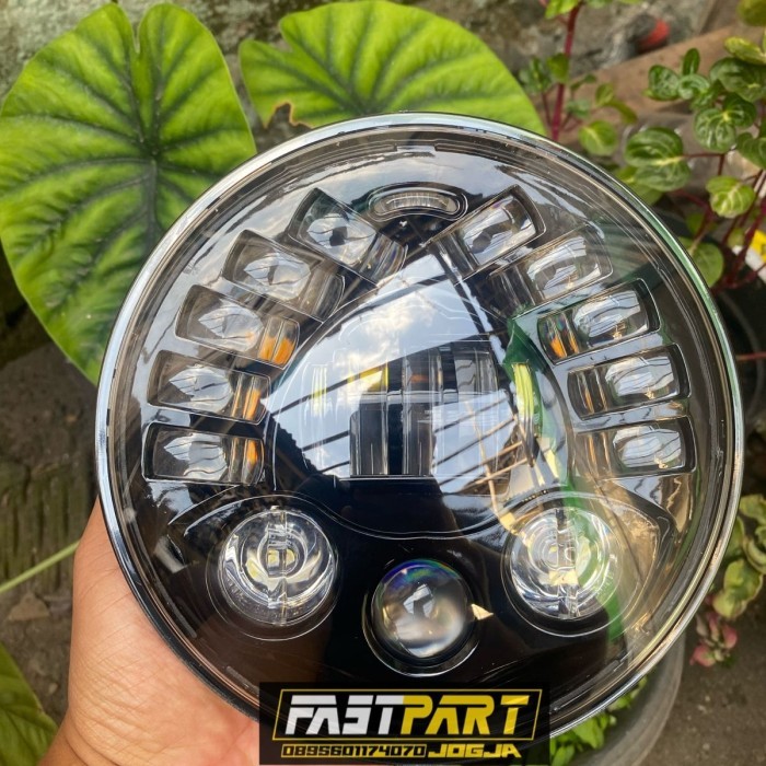 lampu daymaker bulat 7 inc rxking scorpio tiger megapro