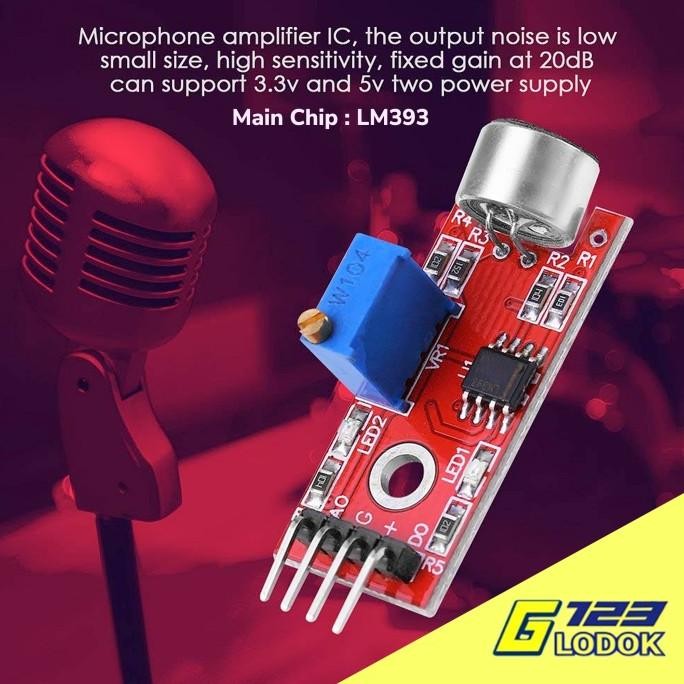 KY-037 KY037 Modul Sound Sensor Suara Microphone Mic Condenser High Sensitivity Voice Detection Modu