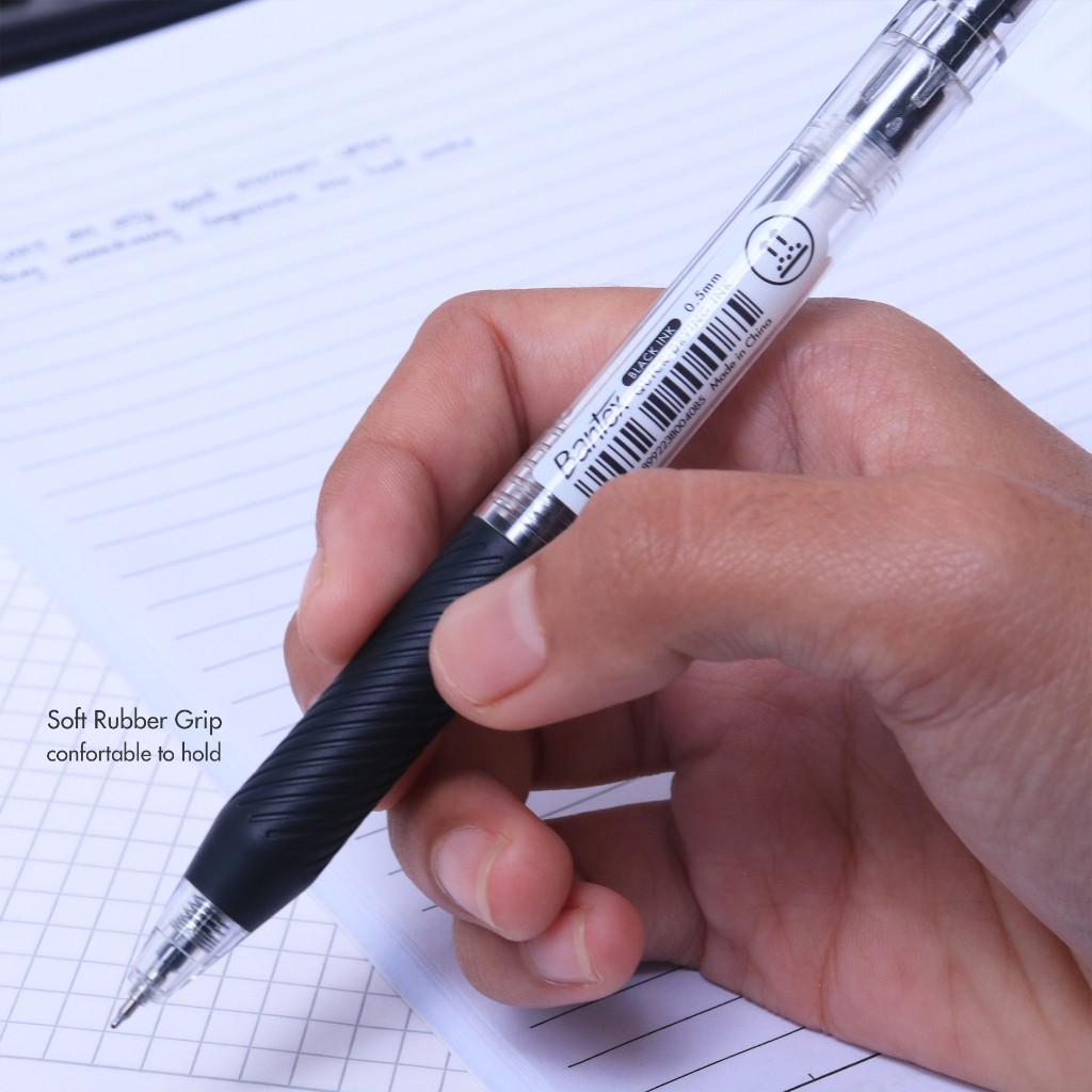 

[Pelangi Stationery] BANTEX Pulpen Gel Pen 0.5mm Tinta Hitam Cepat Kering