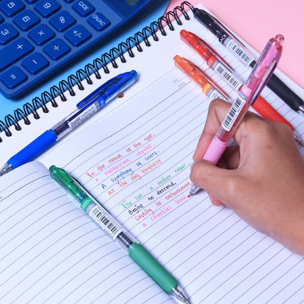 

[Pelangi Stationery] BANTEX Gel Pen 6 Warna 0.5 mm Set Pulpen BG1114