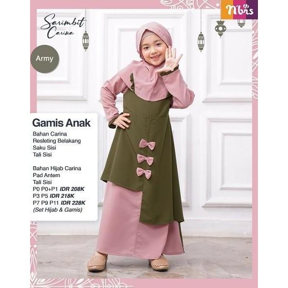 Terbaik Carina Gamis Anak Sarimbit Nibras Diskon 50% Original